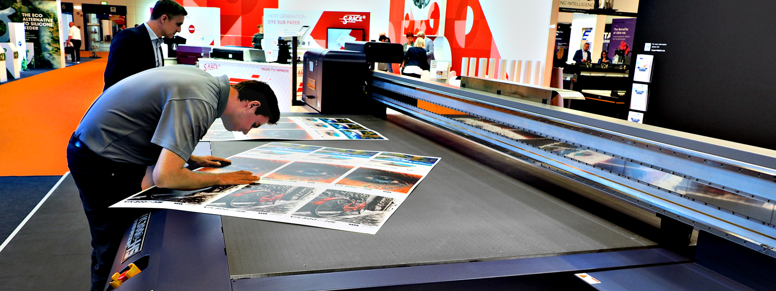 Op Fespa’s printbeurs wordt vooral gekeken of alle nozzles goed presteren