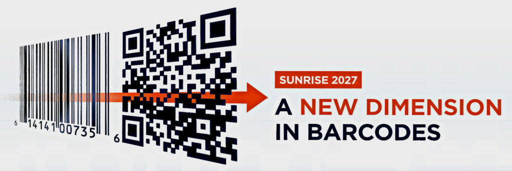 Toekomstige GS1 Digital Link Sunrise 2D-barcode 2027