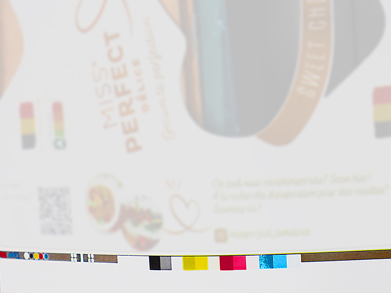 Kleurstrip zijkant drukbaan